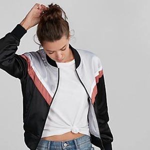 Express Color Block Chevron Jacket
